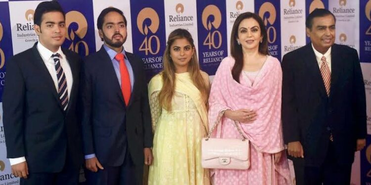 mukesh ambani family