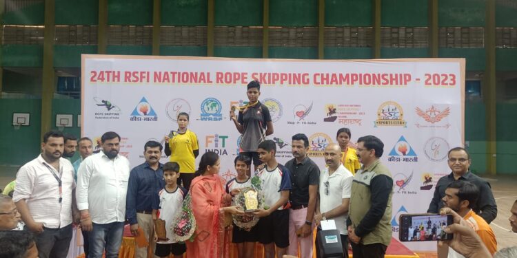 National Rope skipping medal ceremony with the hands of Central Health Minister Dr. Bharti pawar 1